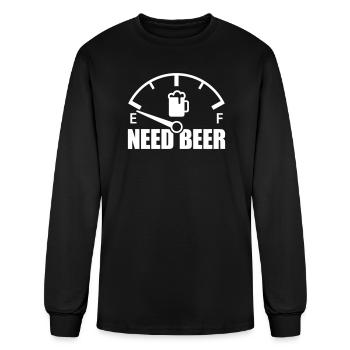 Beer Need Fuel Gauge - Men's Long Sleeve T-Shirt - black - Front