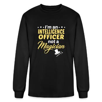 Intelligence Officer - Men's Long Sleeve T-Shirt - black - Front