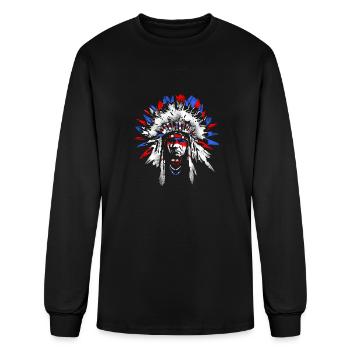 Native American - Men's Long Sleeve T-Shirt - black - Front