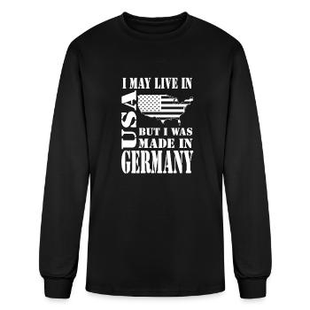 usa t-shirt, made in usa t shirt - Men's Long Sleeve T-Shirt - black - Front