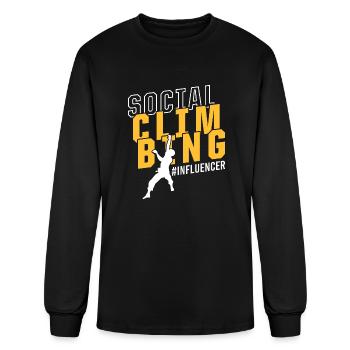 Social Media Influencer Social Climbing Meme - Men's Long Sleeve T-Shirt - black - Front