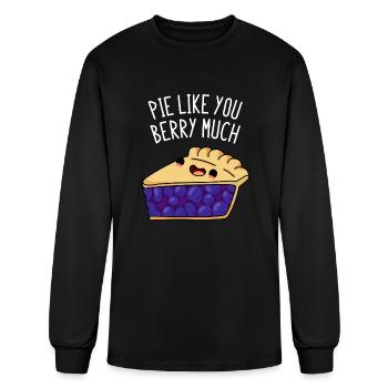 Pie Like You Berry Much Cute Berry Pie - Men's Long Sleeve T-Shirt - black - Front