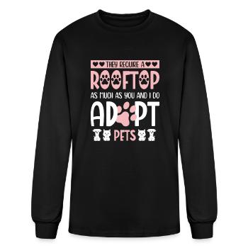 Animal Welfare Shelter Dog Cat Animal Lover - Men's Long Sleeve T-Shirt - black - Front