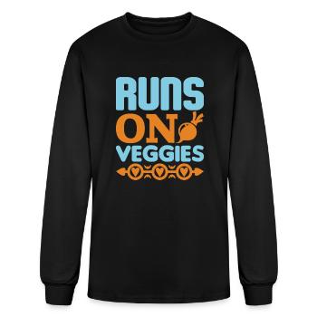 Live vegan live well - Men's Long Sleeve T-Shirt - black - Front