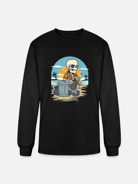 Beach Clean Up - Men's Long Sleeve T-Shirt - black