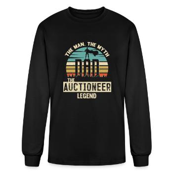 Man Myth Legend Dad Auctioneer - Men's Long Sleeve T-Shirt - black - Front