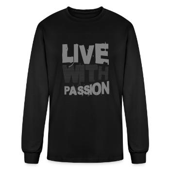 Live With Passion - Men's Long Sleeve T-Shirt - black - Front