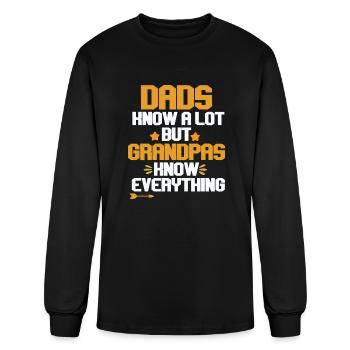 Dads Know A Lot But Grandpas Know Everything - Men's Long Sleeve T-Shirt - black - Front