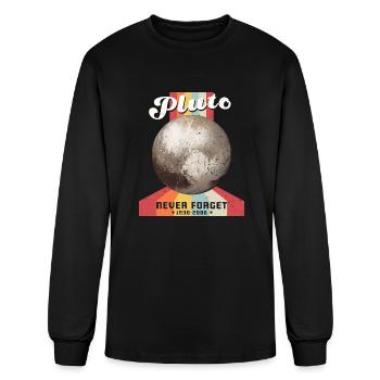 Pluto Never Forget - Men's Long Sleeve T-Shirt - black - Front