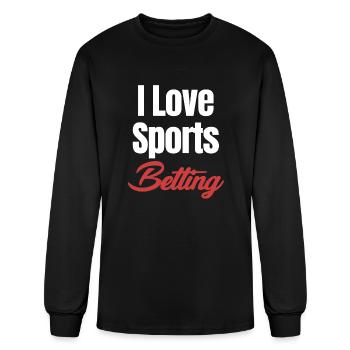 I Love Sports Betting Horse Betting Derby - Men's Long Sleeve T-Shirt - black - Front