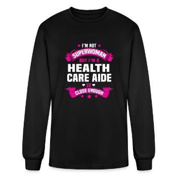 Health Care Aide - Men's Long Sleeve T-Shirt - black - Front