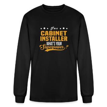Cabinet Installer - Men's Long Sleeve T-Shirt - black - Front