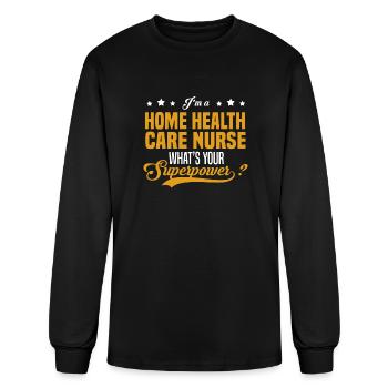 Home Health Care Nurse - Men's Long Sleeve T-Shirt - black - Front