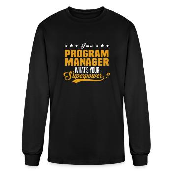 Program Manager - Men's Long Sleeve T-Shirt - black - Front