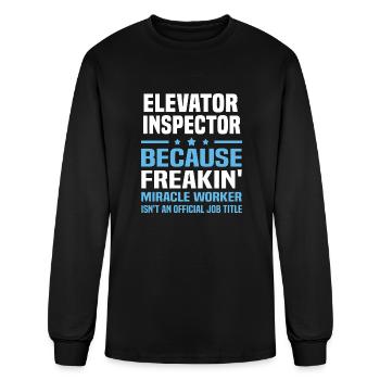 Elevator Inspector - Men's Long Sleeve T-Shirt - black - Front