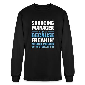 Sourcing Manager - Men's Long Sleeve T-Shirt - black - Front