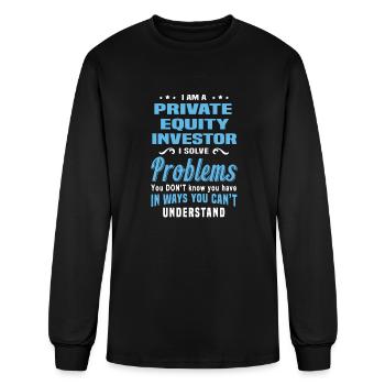Private Equity Investor - Men's Long Sleeve T-Shirt - black - Front