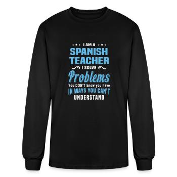Spanish Teacher - Men's Long Sleeve T-Shirt - black - Front