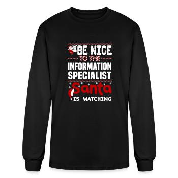 Information Specialist - Men's Long Sleeve T-Shirt - black - Front