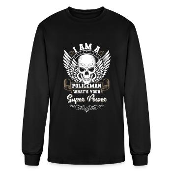 Cop Siren - Men's Long Sleeve T-Shirt - black - Front