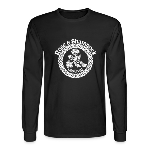 Rose and Shamrock One Color - Men's Long Sleeve T-Shirt