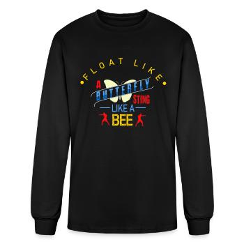 Muhammad ali float like a butterfly sting boxing - Men's Long Sleeve T-Shirt - black - Front