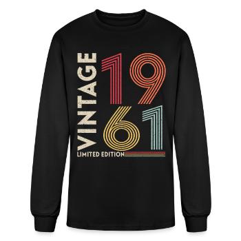 made in 1961 aged to perfection - Men's Long Sleeve T-Shirt - black - Front