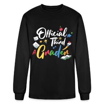 Official Third Grader - Men's Long Sleeve T-Shirt - black - Front