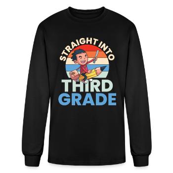 Straight Into Third Grade - Men's Long Sleeve T-Shirt - black - Front