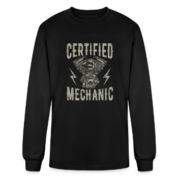 Certified Motor Mechanic - Men's Long Sleeve T-Shirt - black - Front