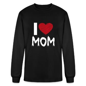 I Love Mom - Men's Long Sleeve T-Shirt - black - Front