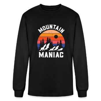 Mountain Maniac Hiking - Men's Long Sleeve T-Shirt - black - Front