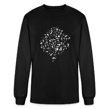 Question Marks Philosophical Questioning - Men's Long Sleeve T-Shirt - black - Front