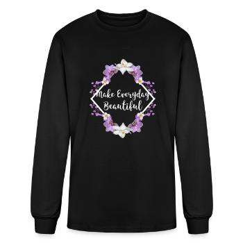 Make Everyday Beautiful - Men's Long Sleeve T-Shirt - black - Front