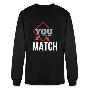 You Are My Match - Men's Long Sleeve T-Shirt - black - Front