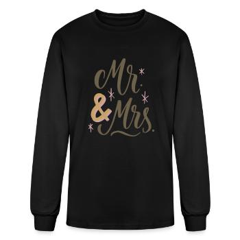 Mr and Mrs - Men's Long Sleeve T-Shirt - black - Front