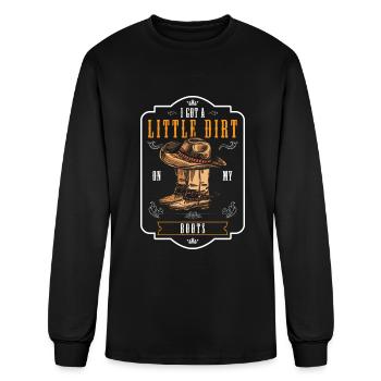 Cowboy Revolver Sheriff Star Gunslinger - Men's Long Sleeve T-Shirt - black - Front
