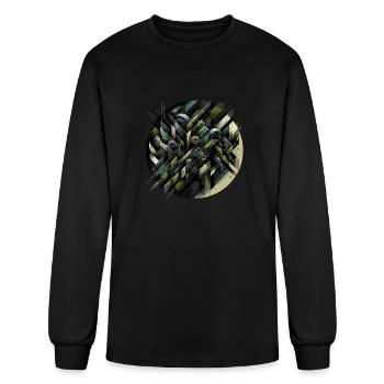 Abstract Tactical Swirl - Men's Long Sleeve T-Shirt - black - Front
