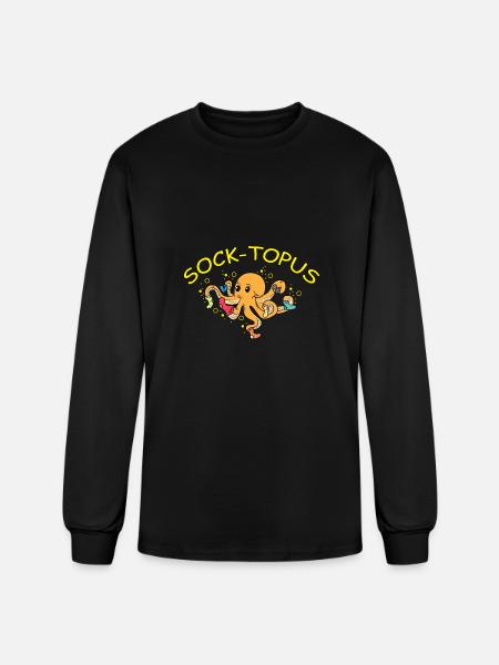 Sock-topus Salesperson Gift - Men's Long Sleeve T-Shirt - black