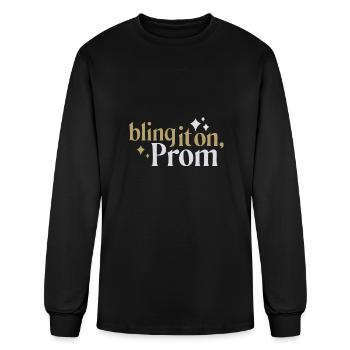 bling it on, prom - Men's Long Sleeve T-Shirt - black - Front