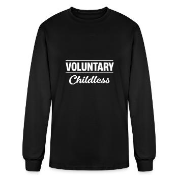 Voluntary Childless Funny Child Free Optional - Men's Long Sleeve T-Shirt - black - Front