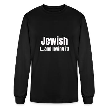 Jewish And Loving It Funny Hanukkah Hashana - Men's Long Sleeve T-Shirt - black - Front