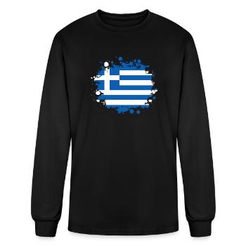 Greece blob / gift Athens flag Greece Crete - Men's Long Sleeve T-Shirt - black - Front