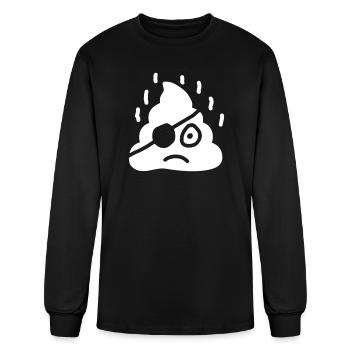 Pirate Poop - Men's Long Sleeve T-Shirt - black - Front