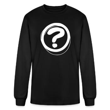 Question Mark - Men's Long Sleeve T-Shirt - black - Front