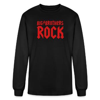 Big Brothers Rock little brother sister Bro Sis - Men's Long Sleeve T-Shirt - black - Front