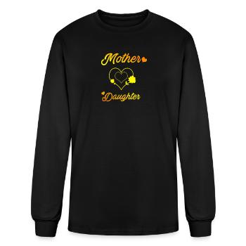 Mother and daughter mothers day love daughters mom - Men's Long Sleeve T-Shirt - black - Front