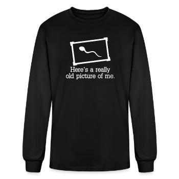 Nostalgic Polaroid Meme Old Picture Cool Humour - Men's Long Sleeve T-Shirt - black - Front