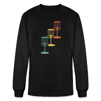Disc Golf Disc Golfing - Men's Long Sleeve T-Shirt - black - Front