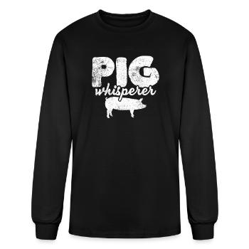 Pig Pig Owner Pig Whisperer - Men's Long Sleeve T-Shirt - black - Front